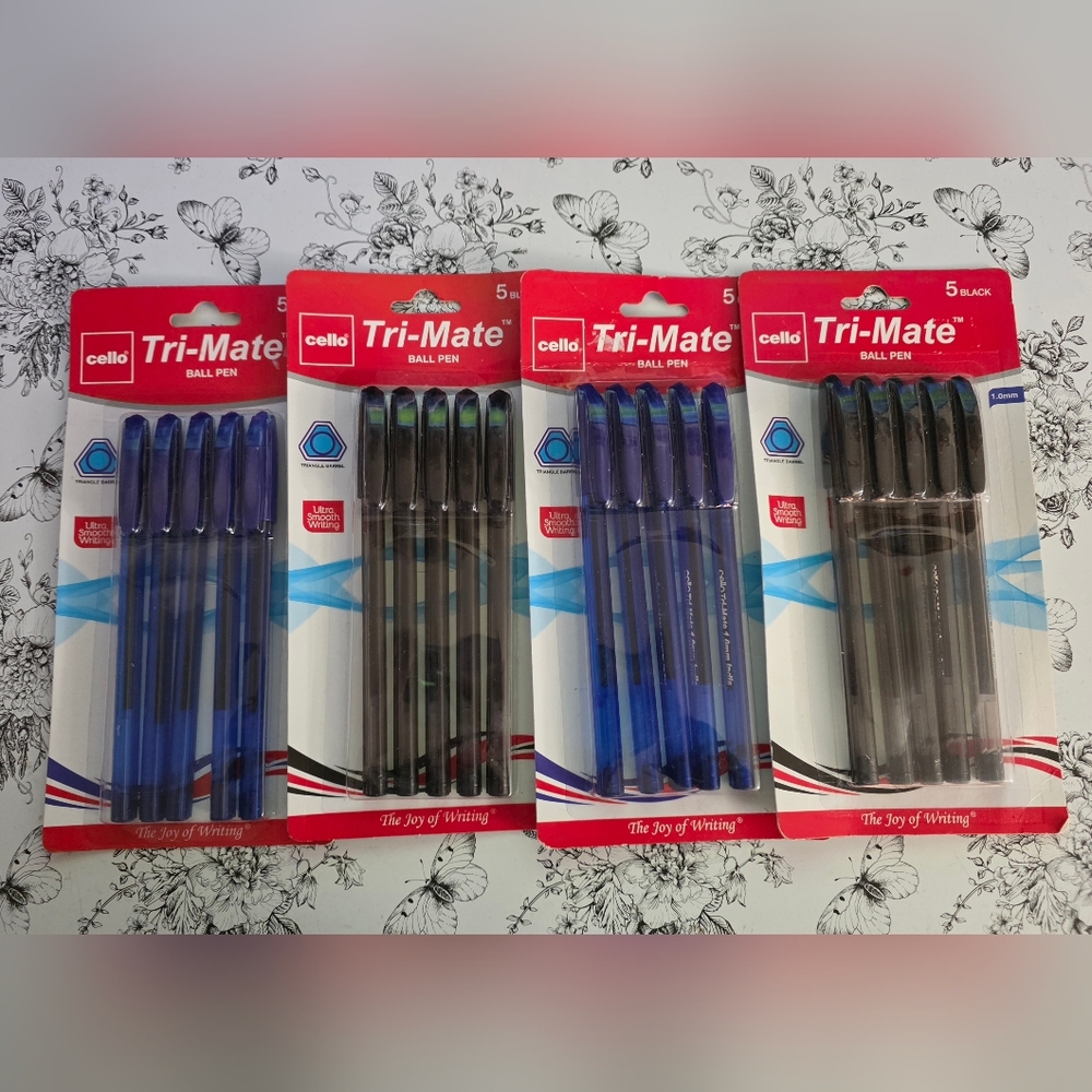 Lot Of 20 New In Package Cello Tri-Mate Ball Pen Medium Point Home Office